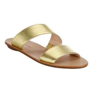 Loeffler Randall Clem Flat Leather Slide Sandal Size 10